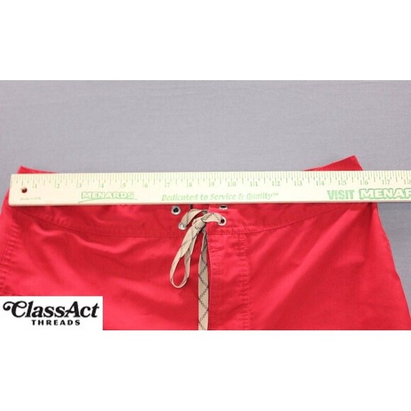 Patagonia Mens Red Board Shorts Tie Waist Pockets 32" Waist 8" Inseam - Picture 3 of 7